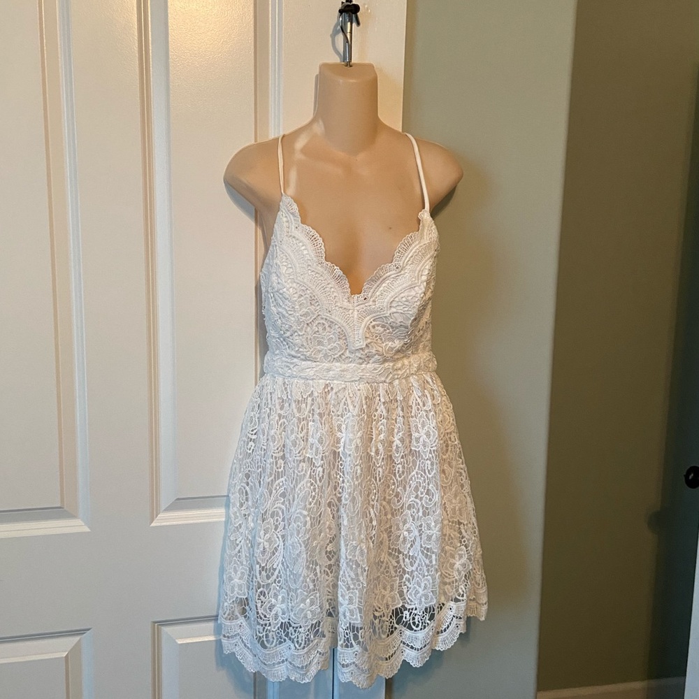 White Lacey romper